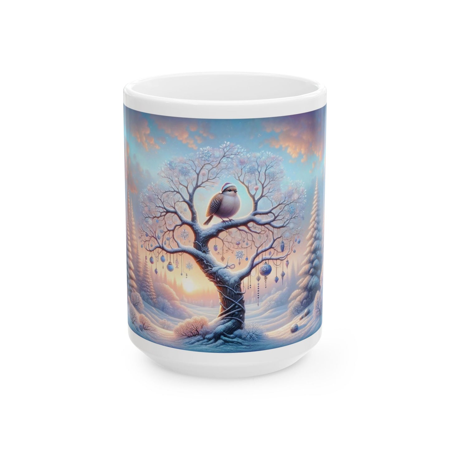 Whimsical Winter Bird Coffee Mug
