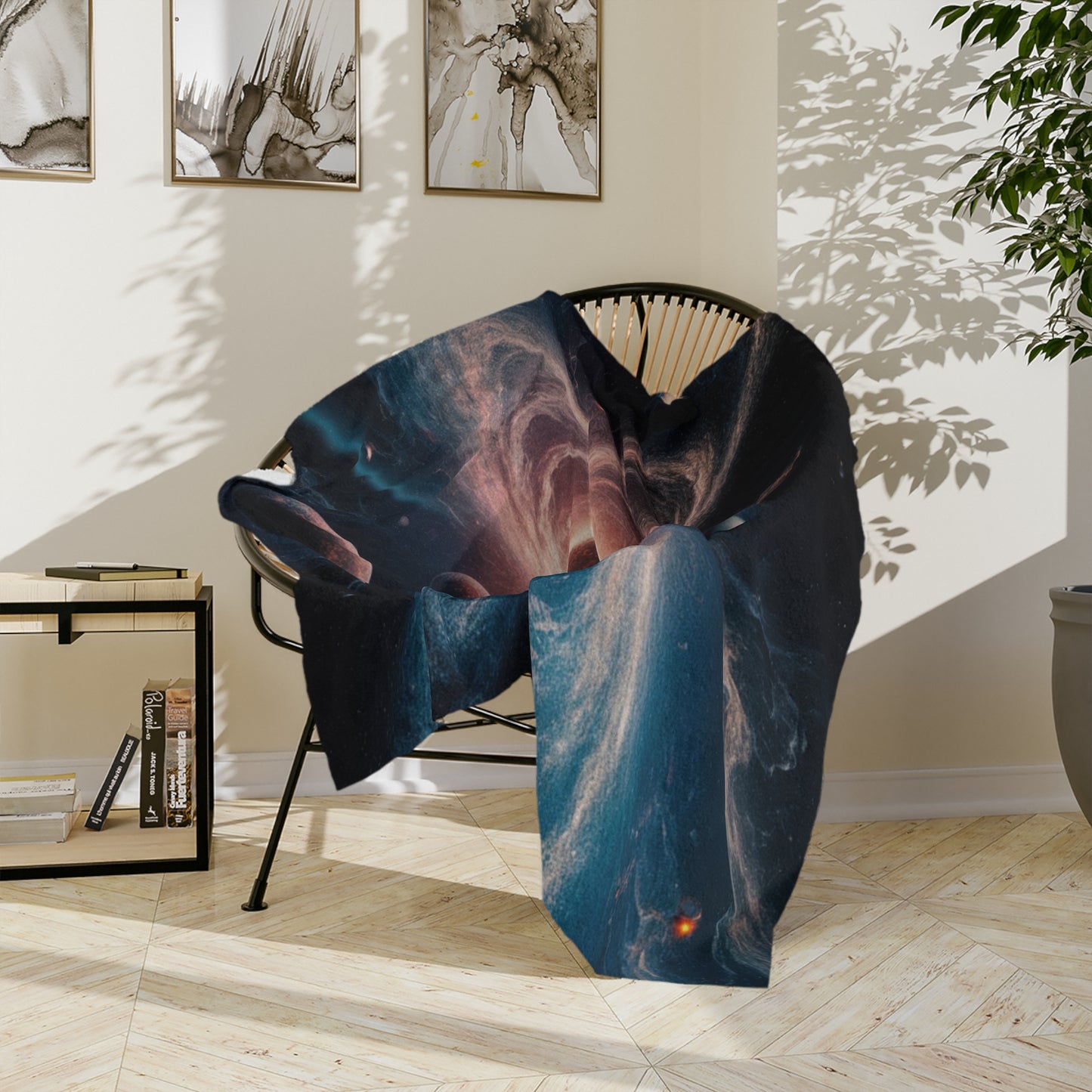 Galactic Cosmos Velveteen Plush Blanket