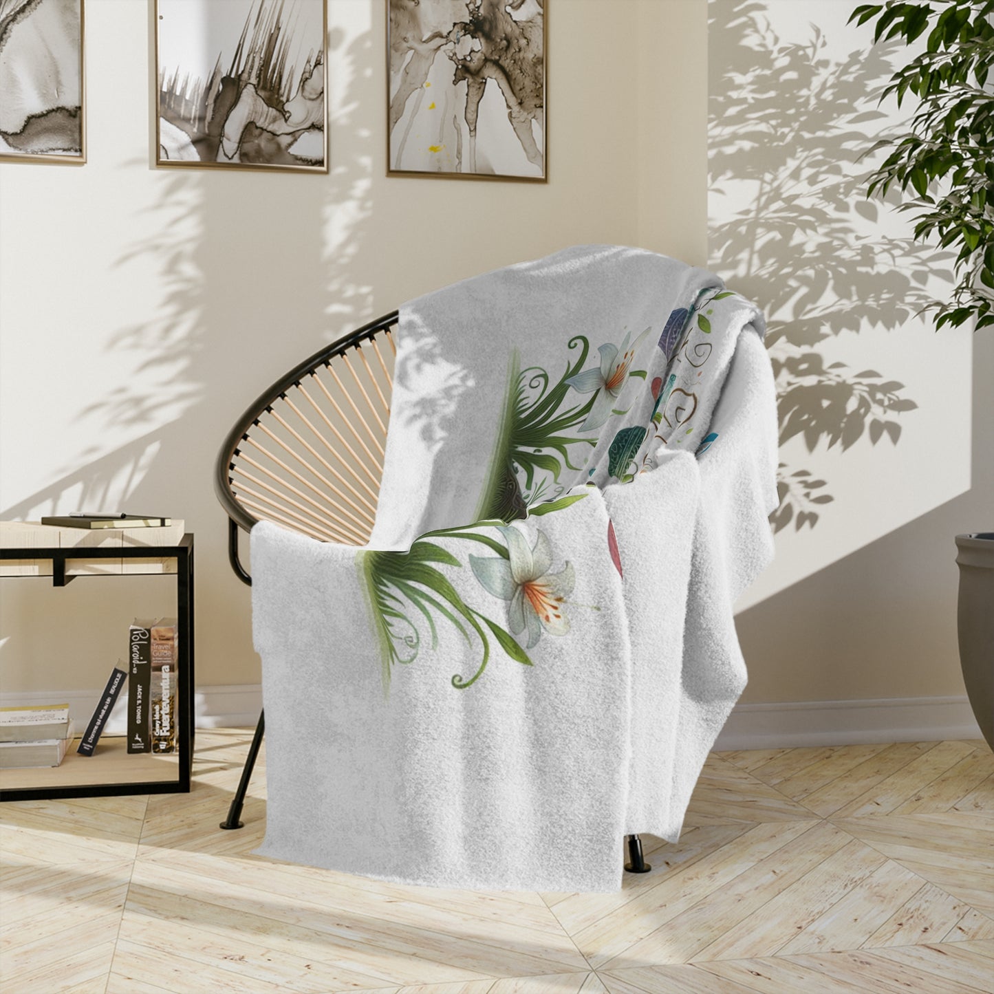 Easter Egg Tree Lightweight Velveteen Blanket