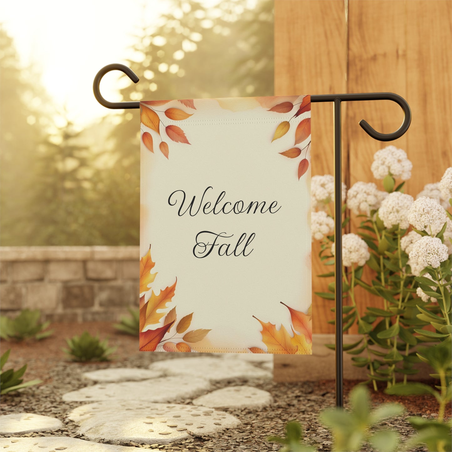 Elegant Autumn Welcome Fall Garden Flag