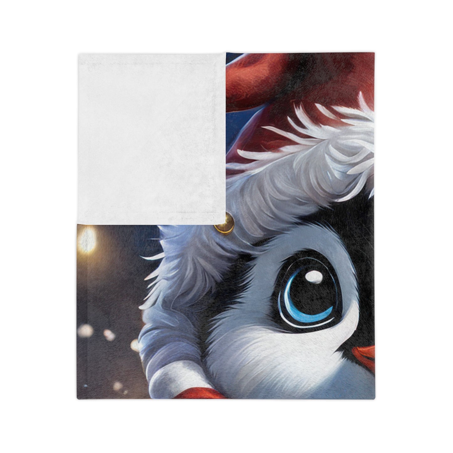 Adorable Christmas Penguin Velveteen Plush Blanket