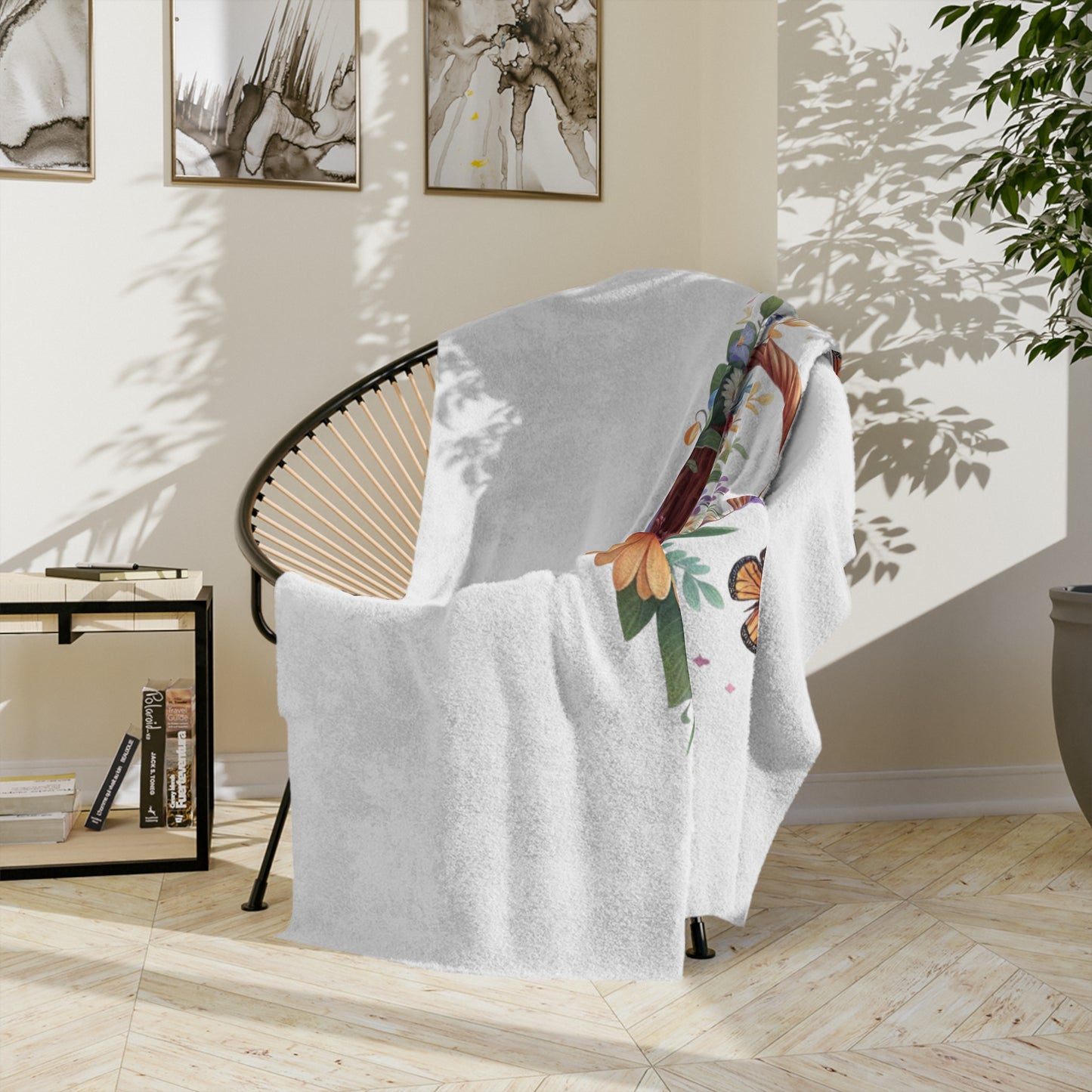 Classic Easter Basket Lightweight Velveteen Blanket