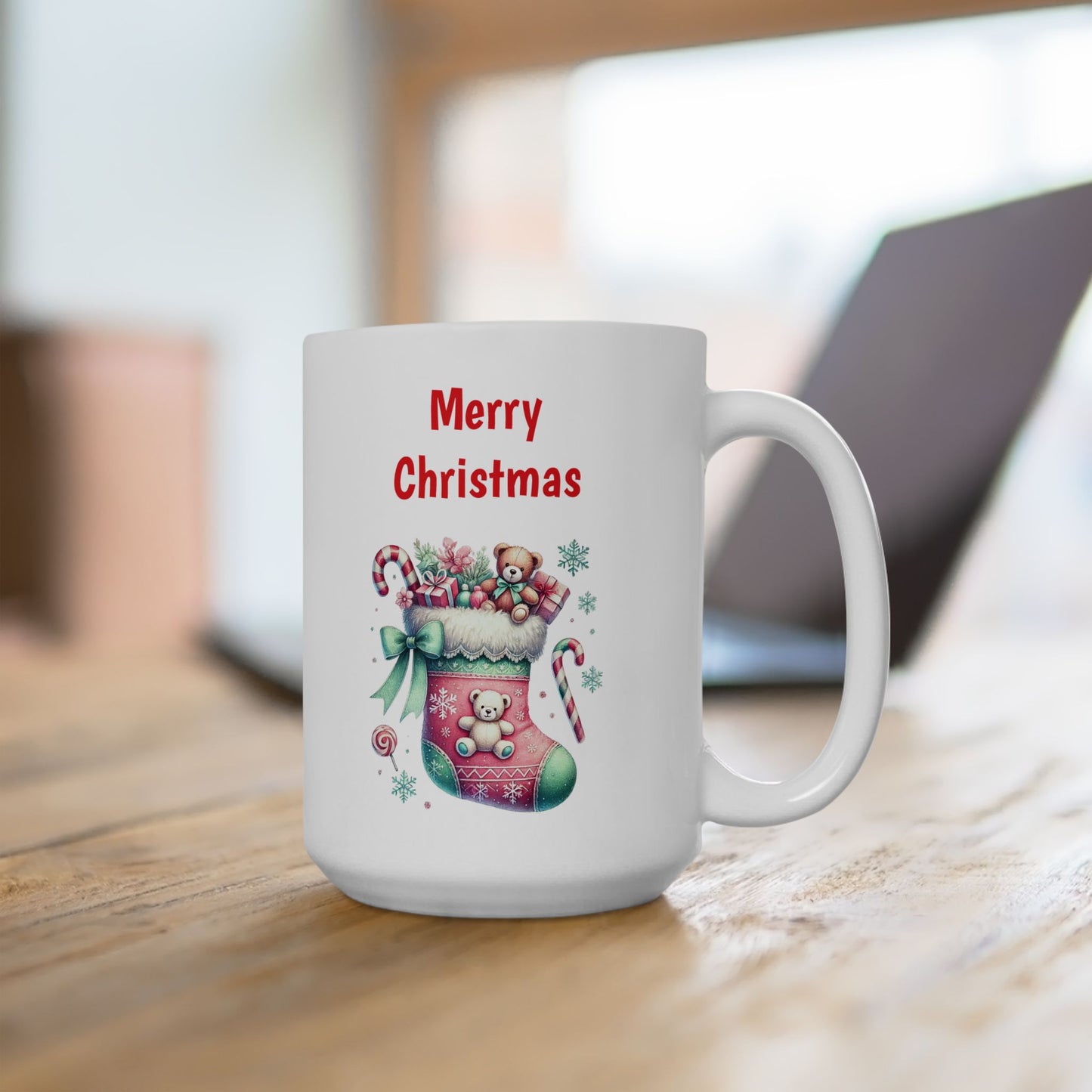 "Merry Christmas" Stocking Coffee Mug