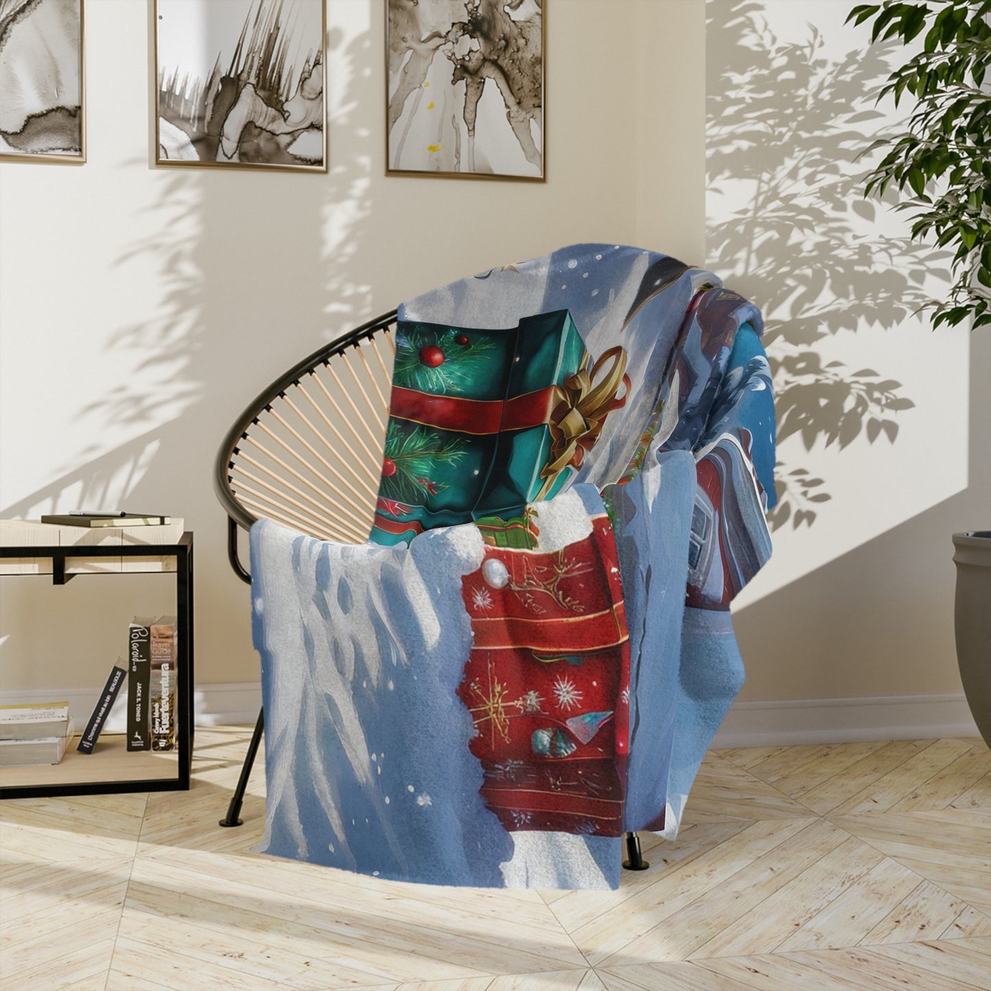 Cozy Holiday Velveteen Plush Blanket