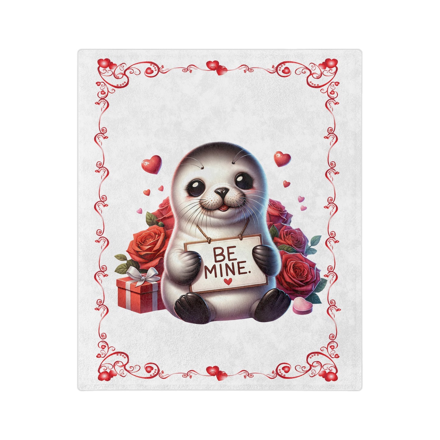 "Be Mine" Baby Seal Blanket