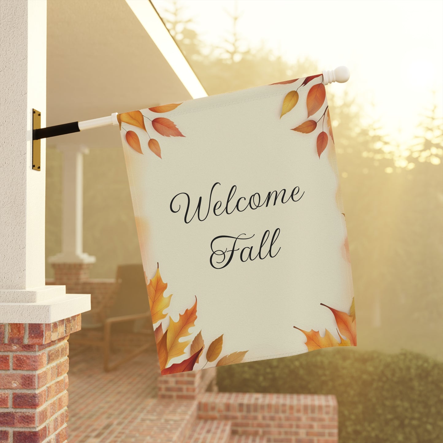 Elegant Autumn Welcome Fall Garden Flag