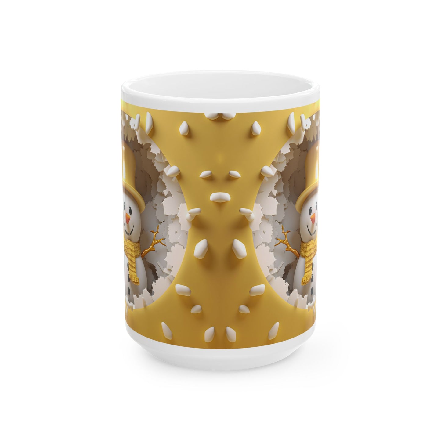 Cheerful 3-D Snowman Coffee Mug