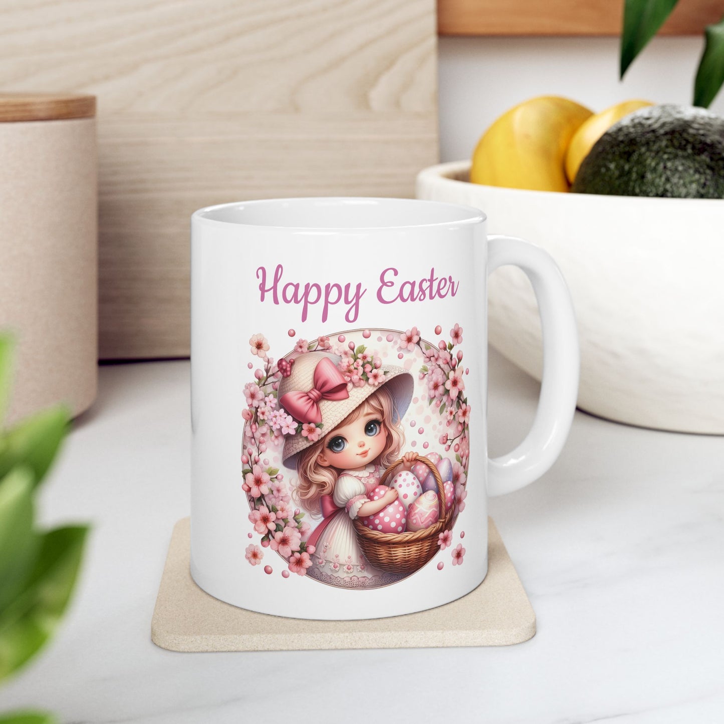 Beautiful Easter Coffee Mug with a Vintage Look