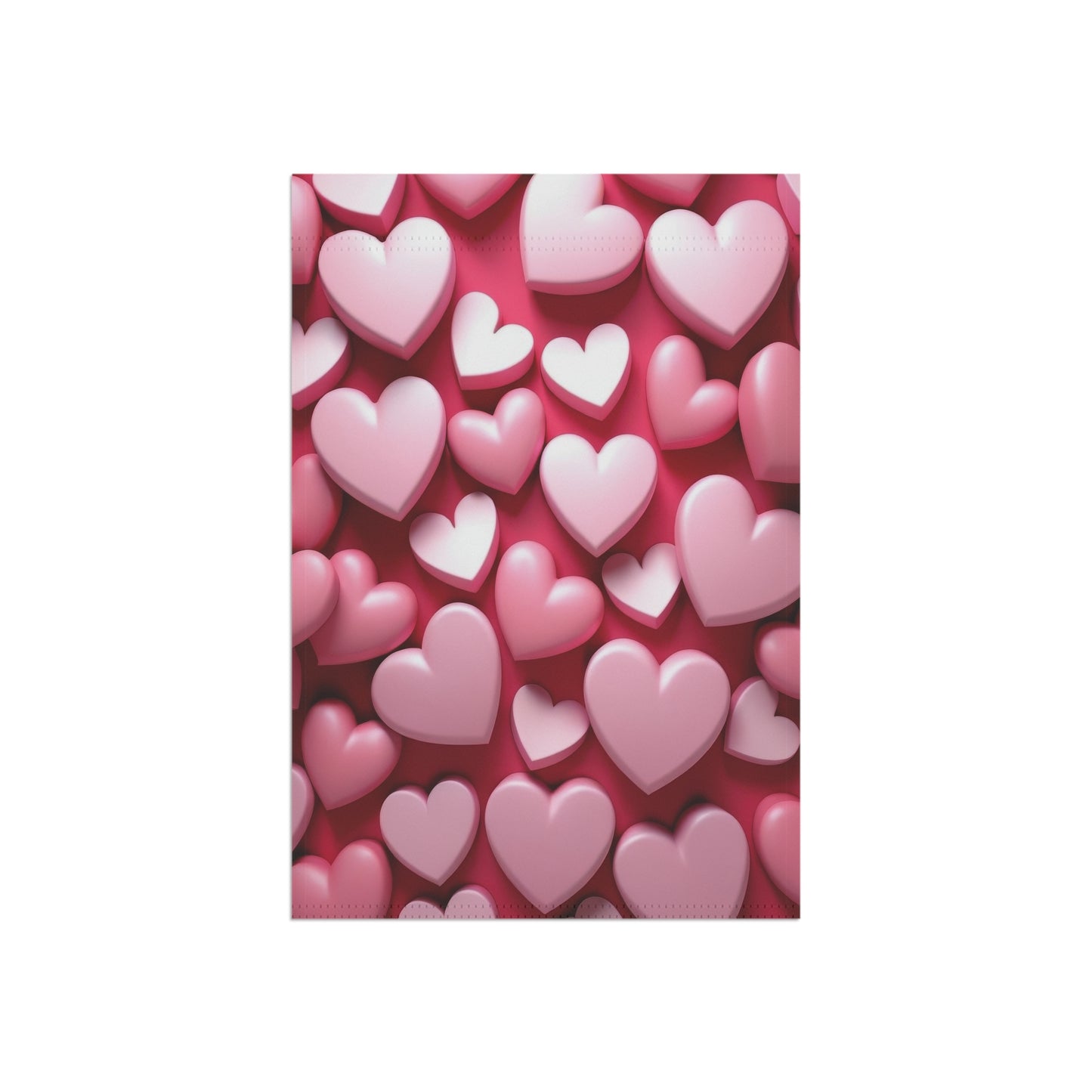 Pink Hearts Valentine Garden Flag