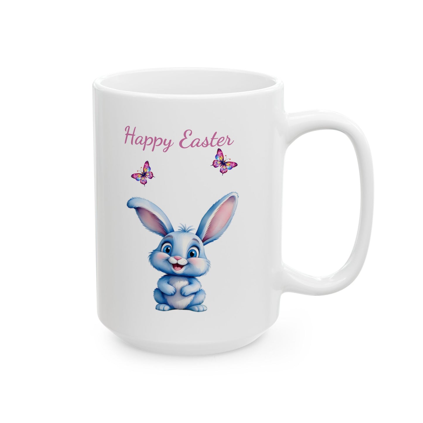 Adorable Blue Bunny Ceramic Coffee Cup