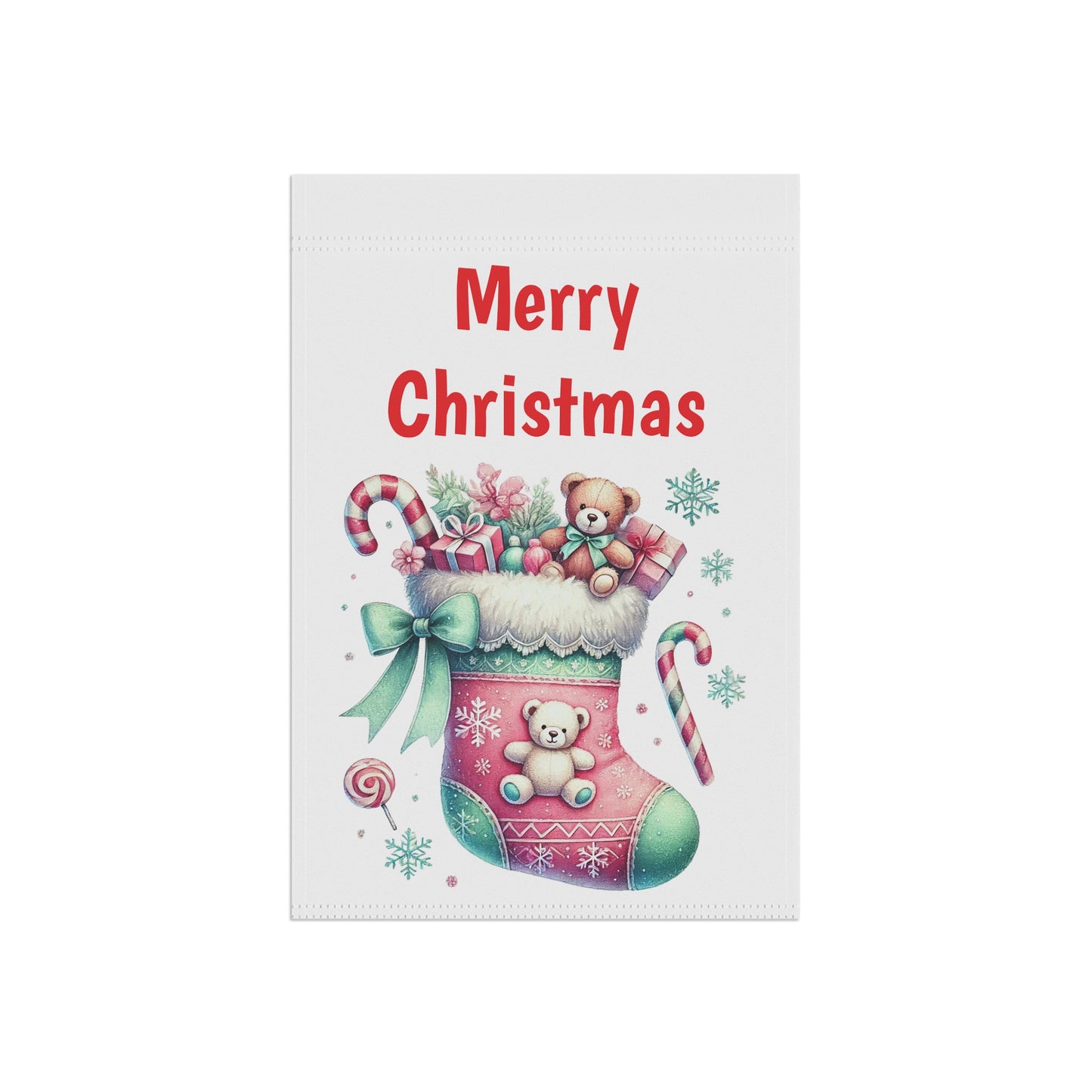 Colorful Christmas Stocking Garden Flag