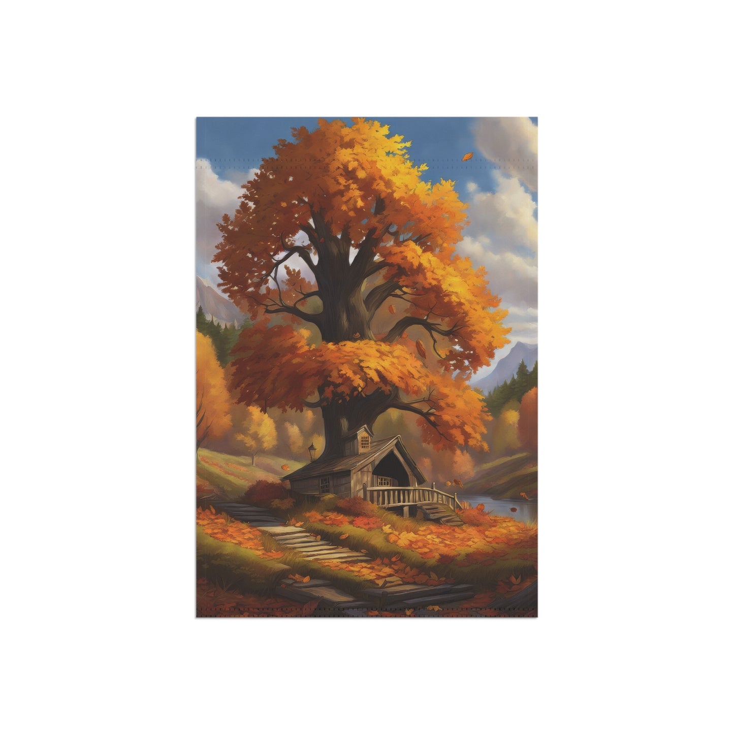 Autumn Scene Garden Flag
