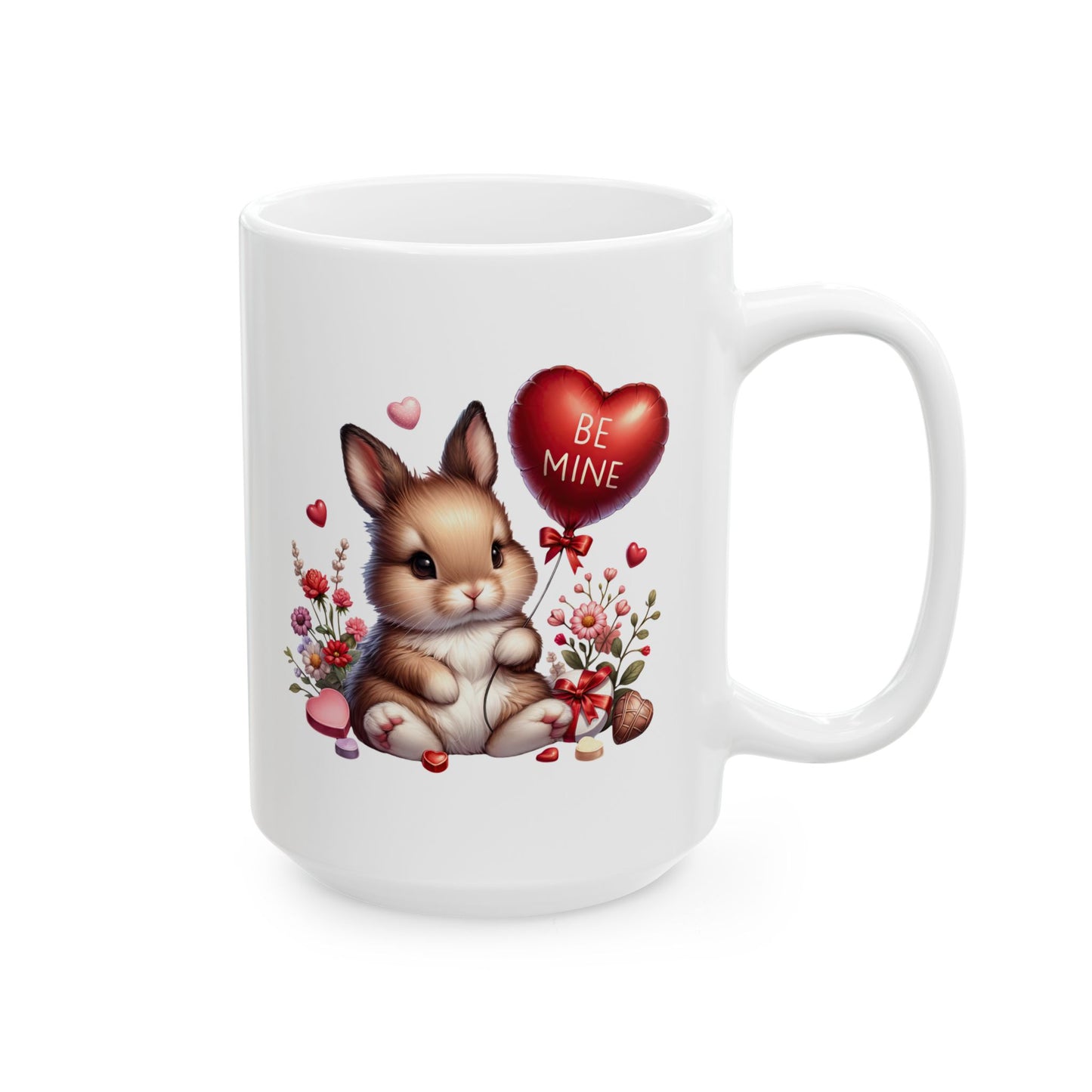 Adorable Bunny "BE MINE" Valentine's Coffee Mug