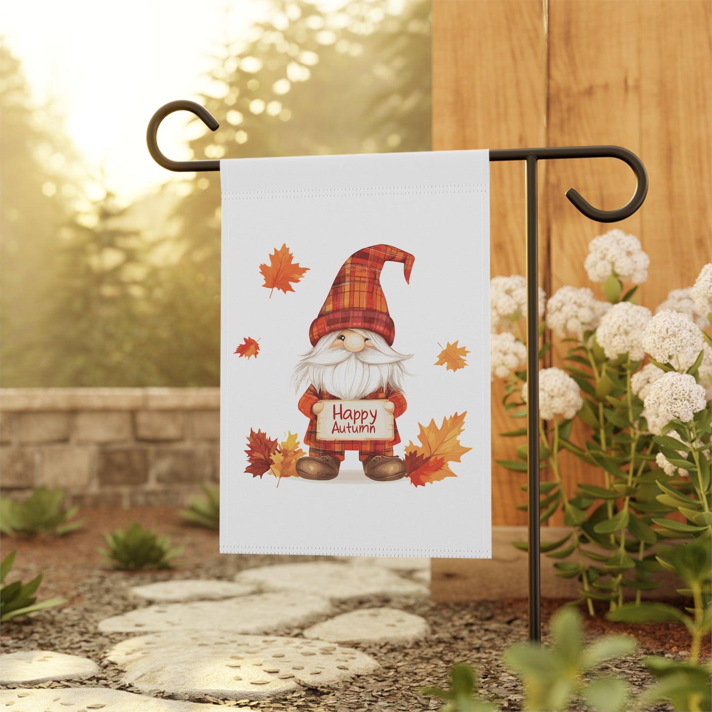 Happy Autumn Gnome Garden Flag