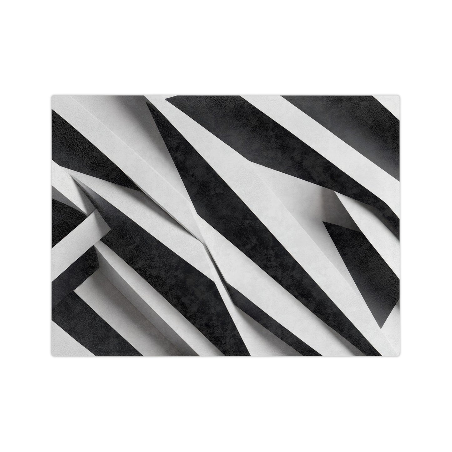 Modern 3D Geometric Velveteen Blanket