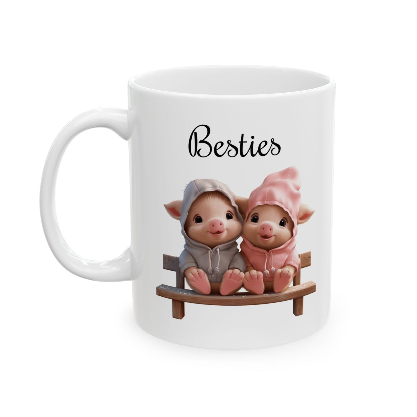 Adorable "Besties" Piglets Coffee Mug