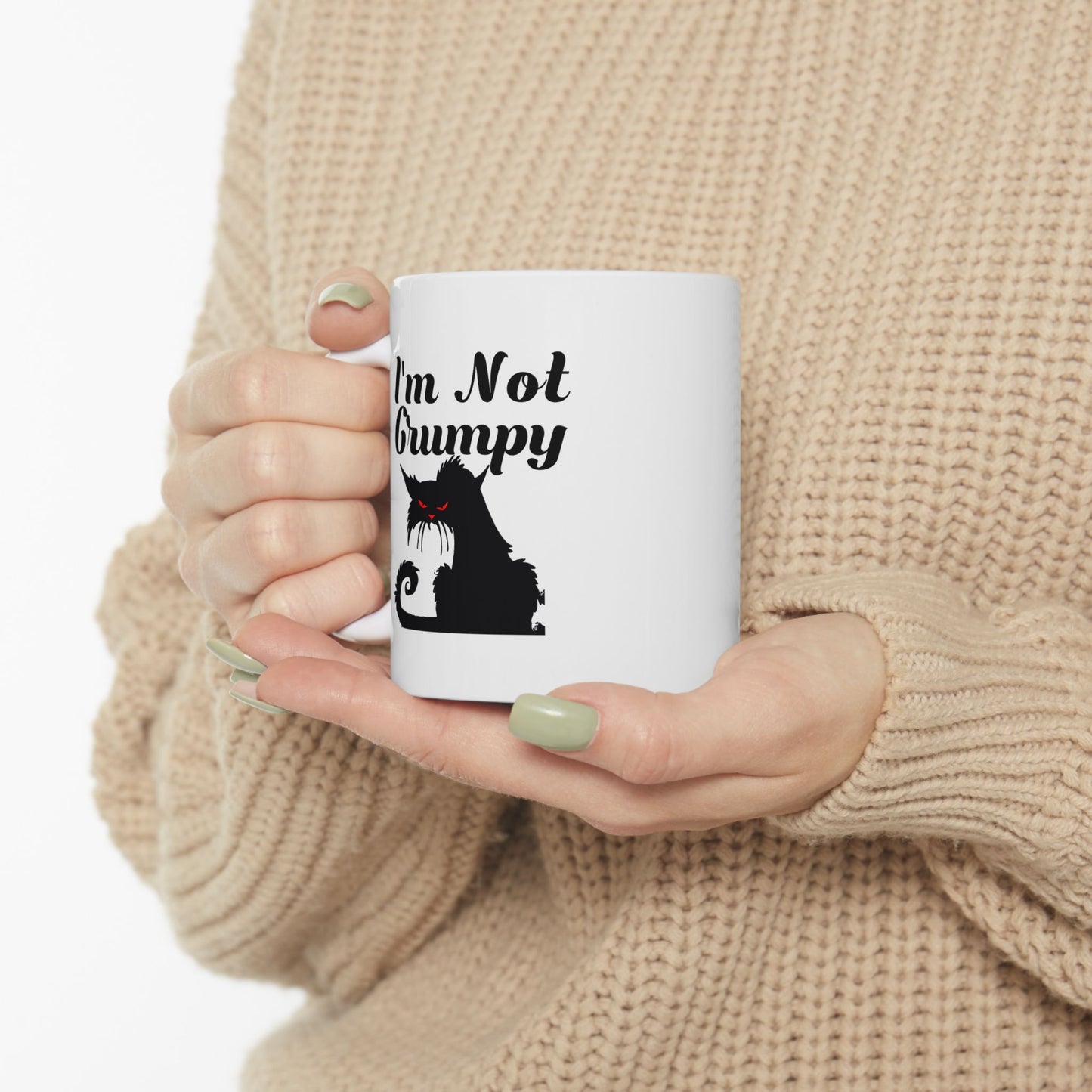 I'm Not Grumpy White Ceramic Mug