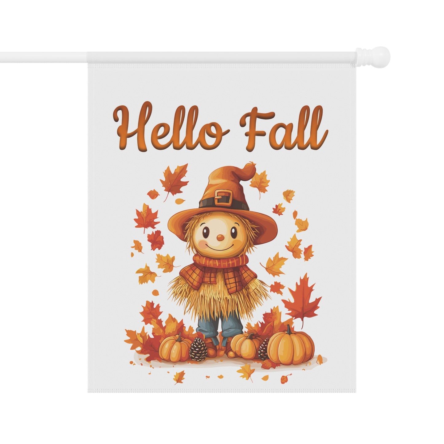 Hello Fall Scarecrow Garden Flag