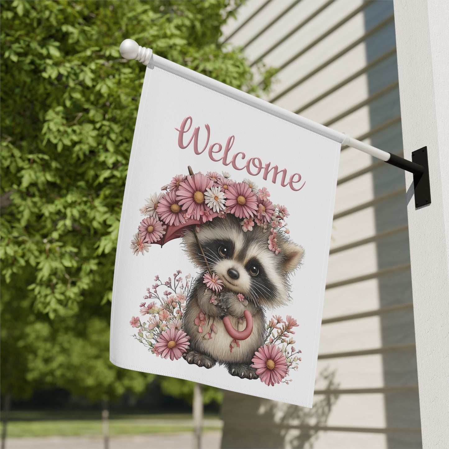 Welcome Raccoon Umbrella Garden Fla