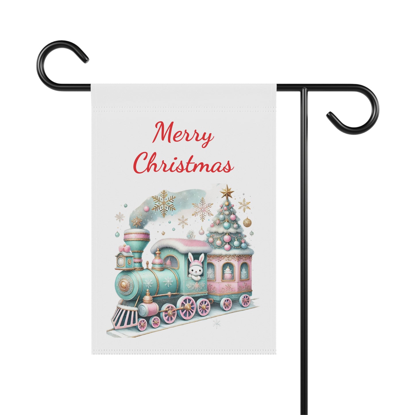 Christmas Train Garden Flag/Banner
