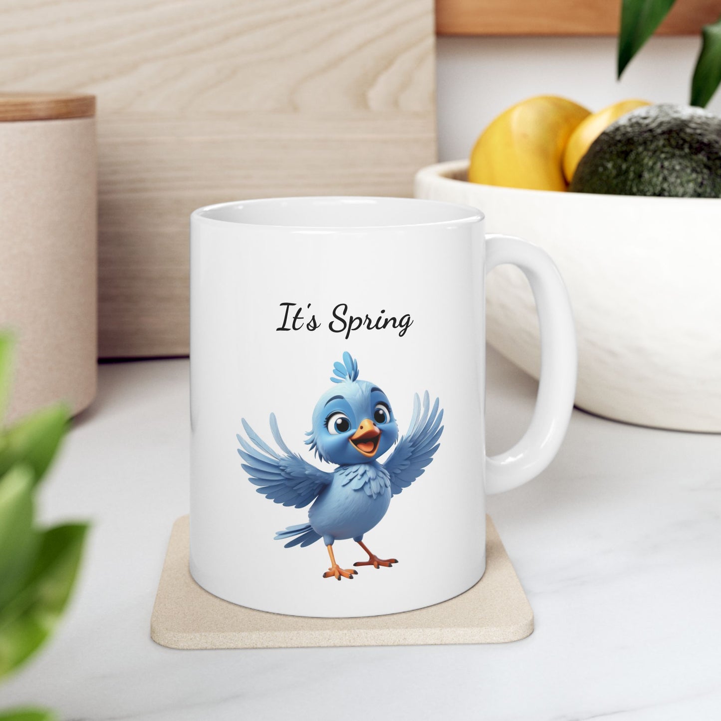 "It's Spring!" Blue Bird Coffee Mug |