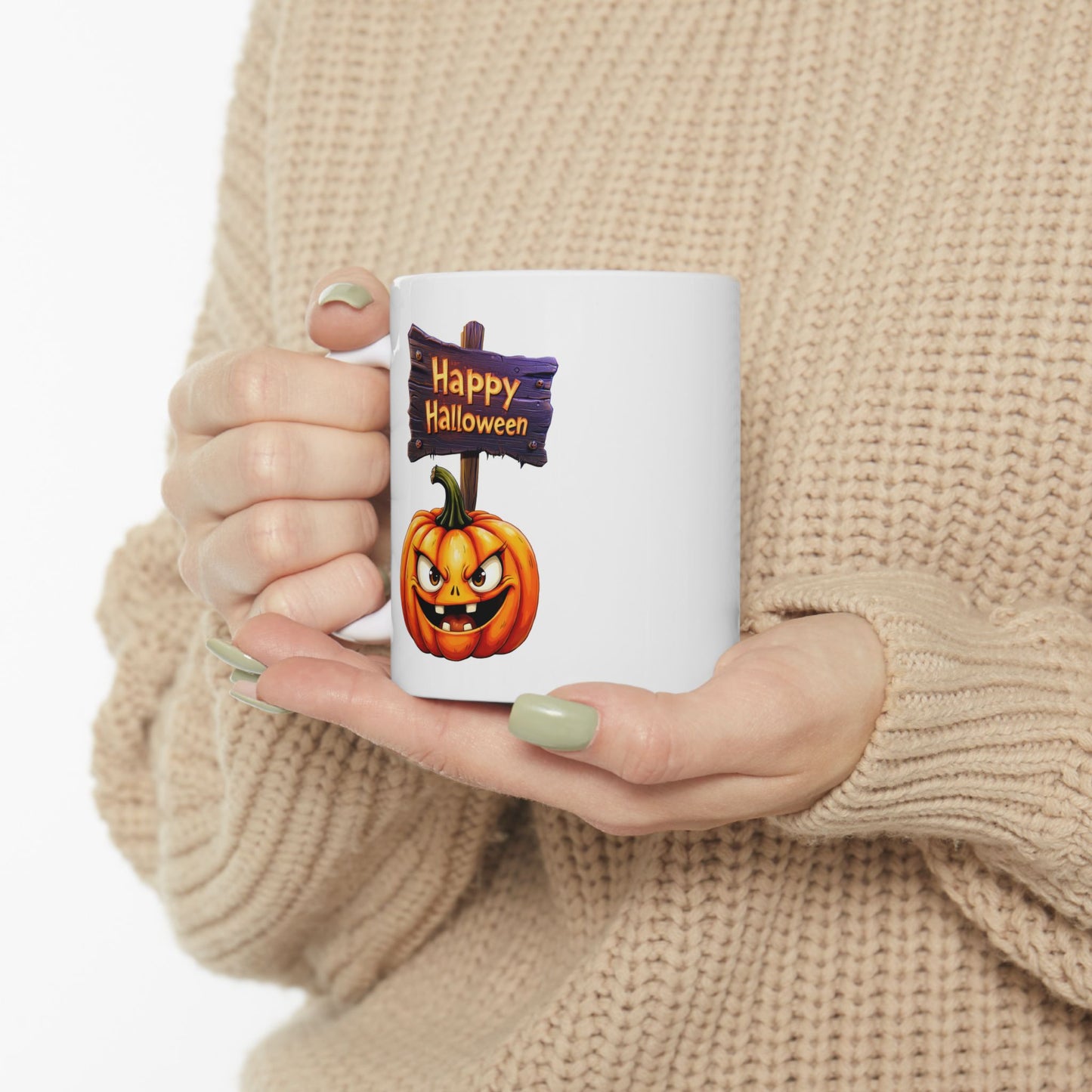 Spooky "Happy Halloween" Coffee Cup