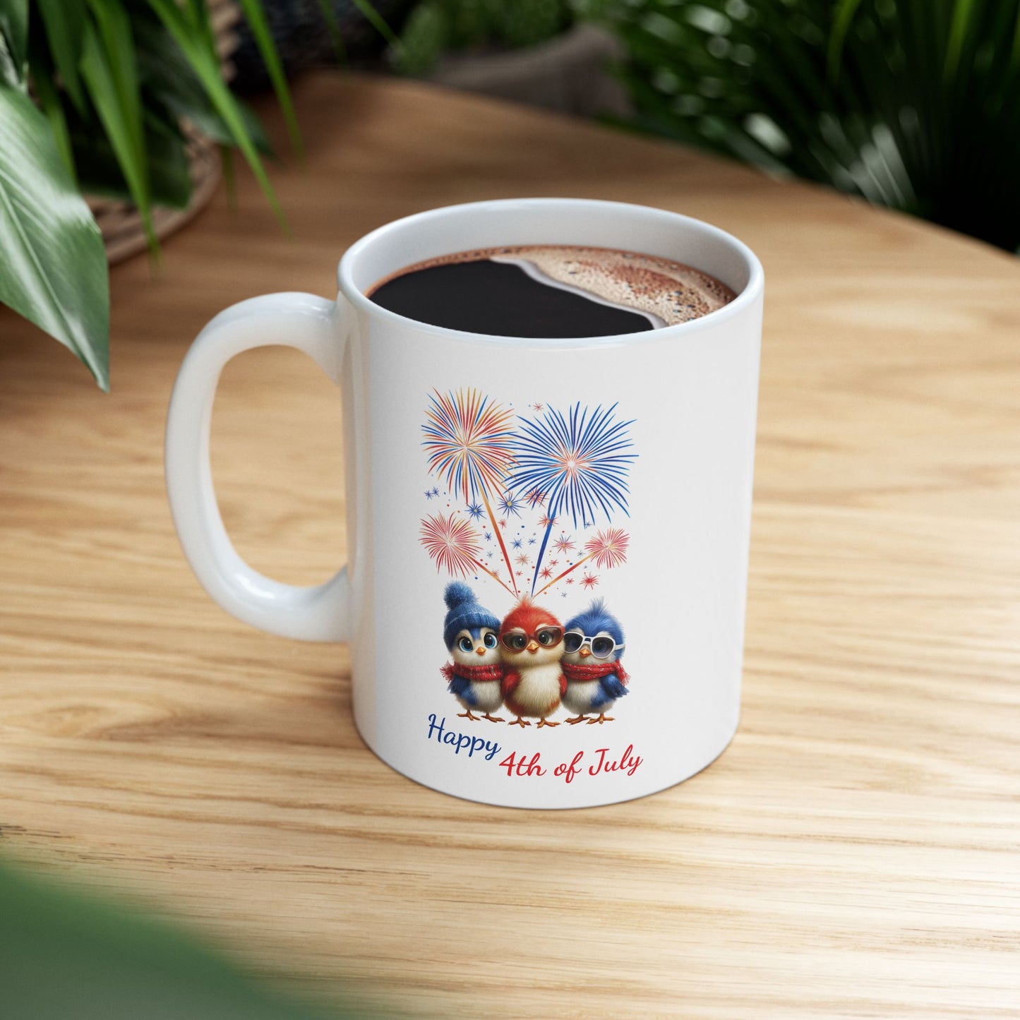 Adorable Patriotic Birds Coffee Mug