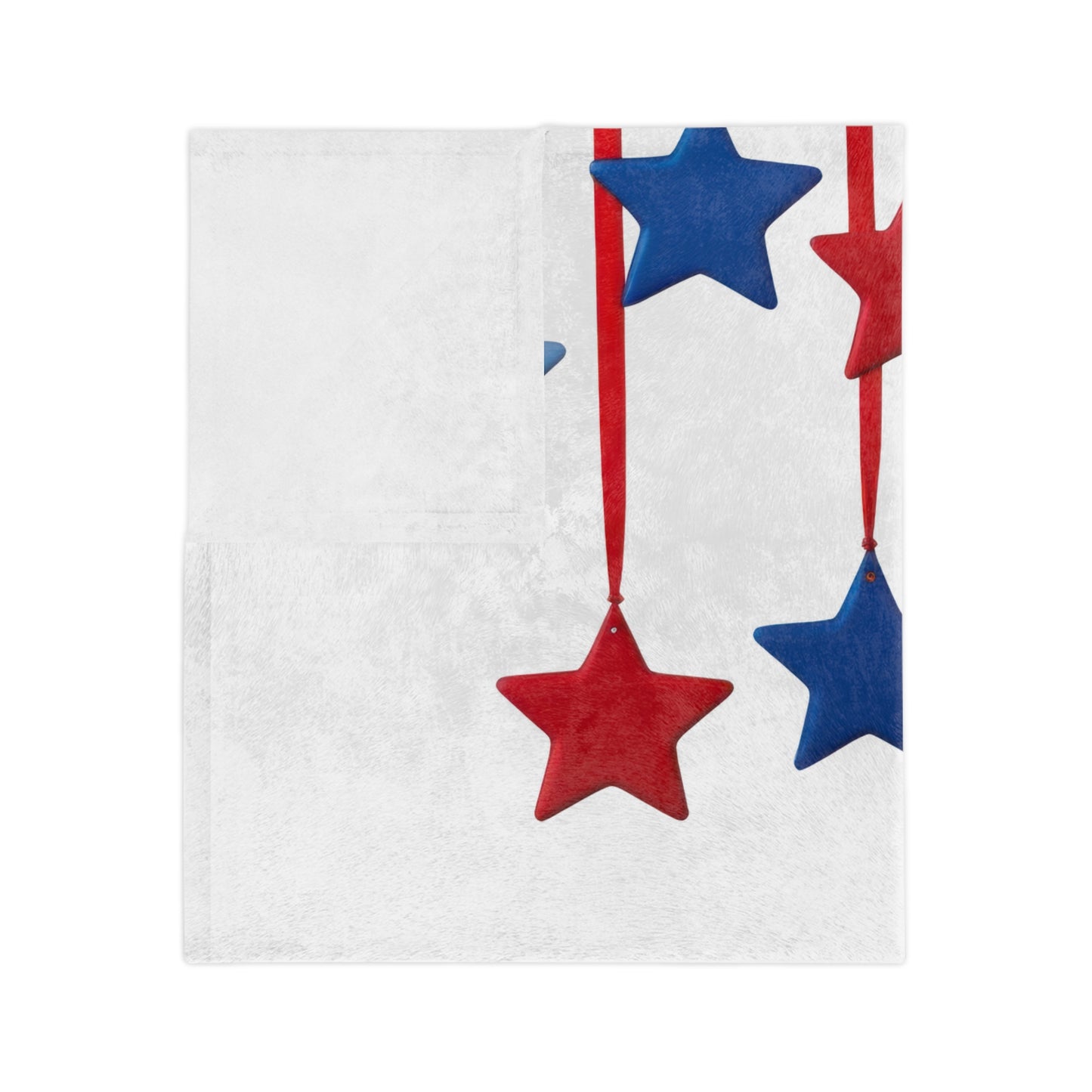 Sleeping Kitten in Patriotic Hat Velveteen Plush Blanket
