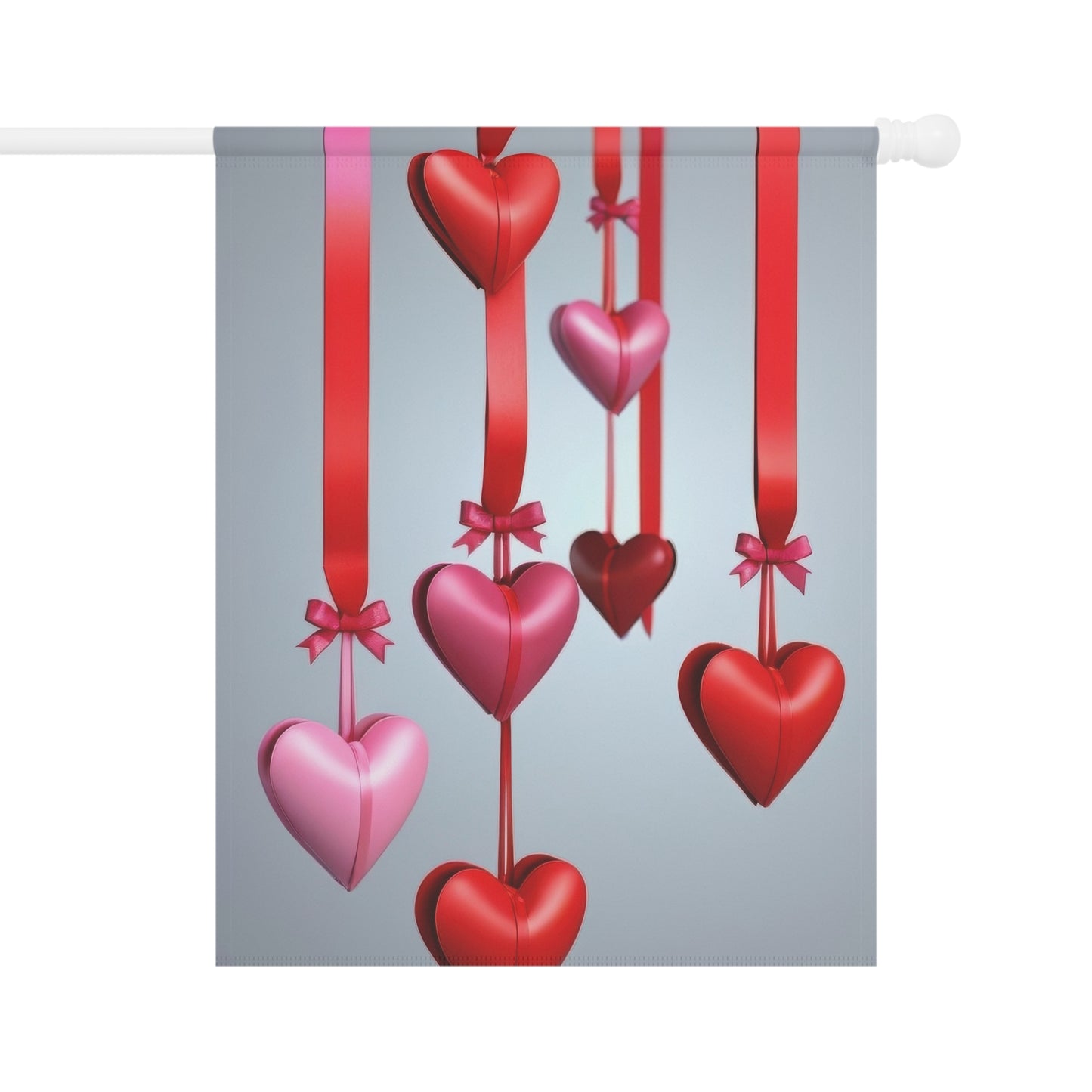 Hanging Hearts Valentine Garden Flag