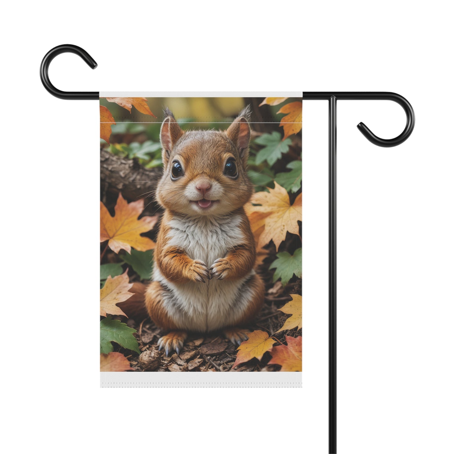 Cute Baby Squirrel Garden Flag
