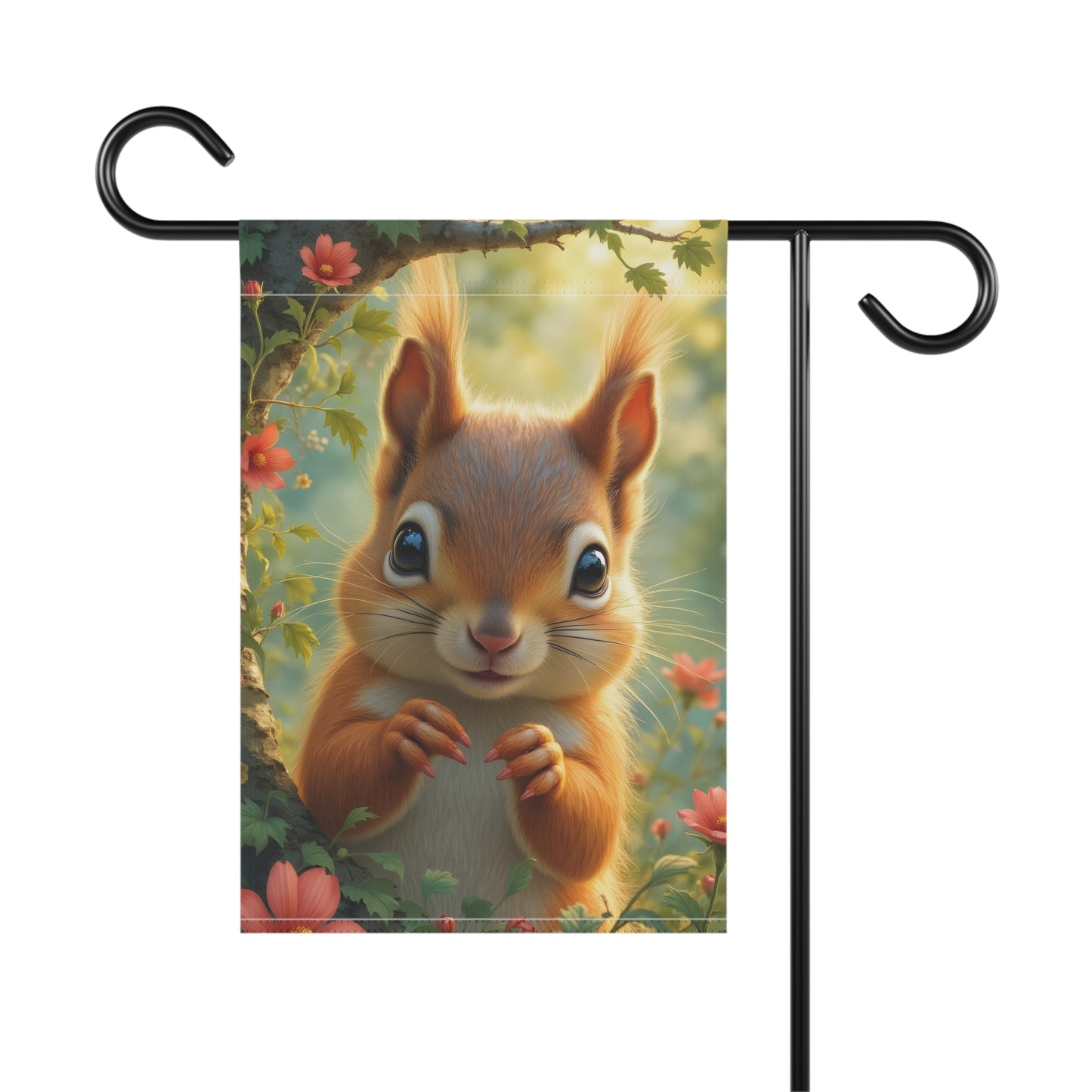 Cute Squirrel Garden Flag