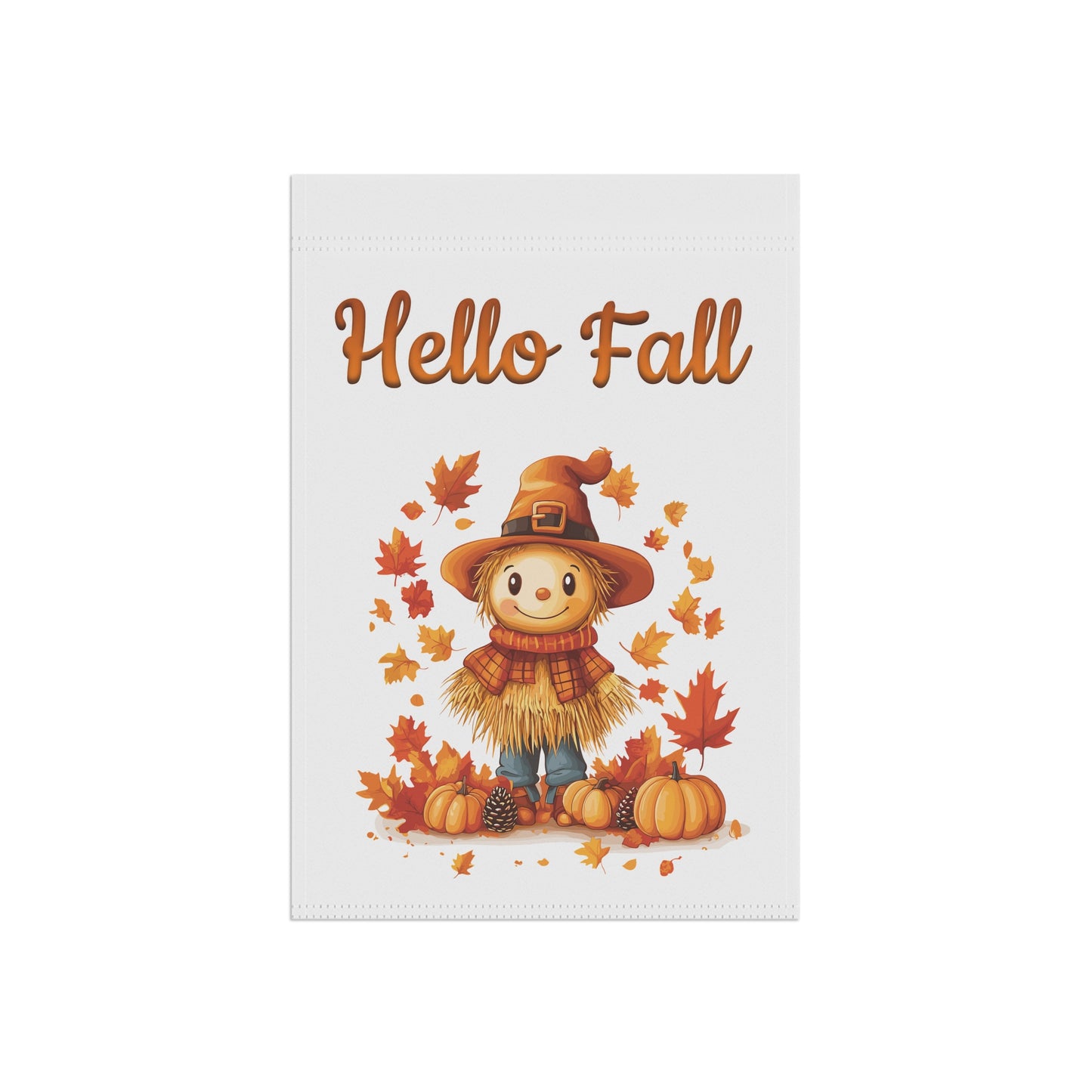 Hello Fall Scarecrow Garden Flag
