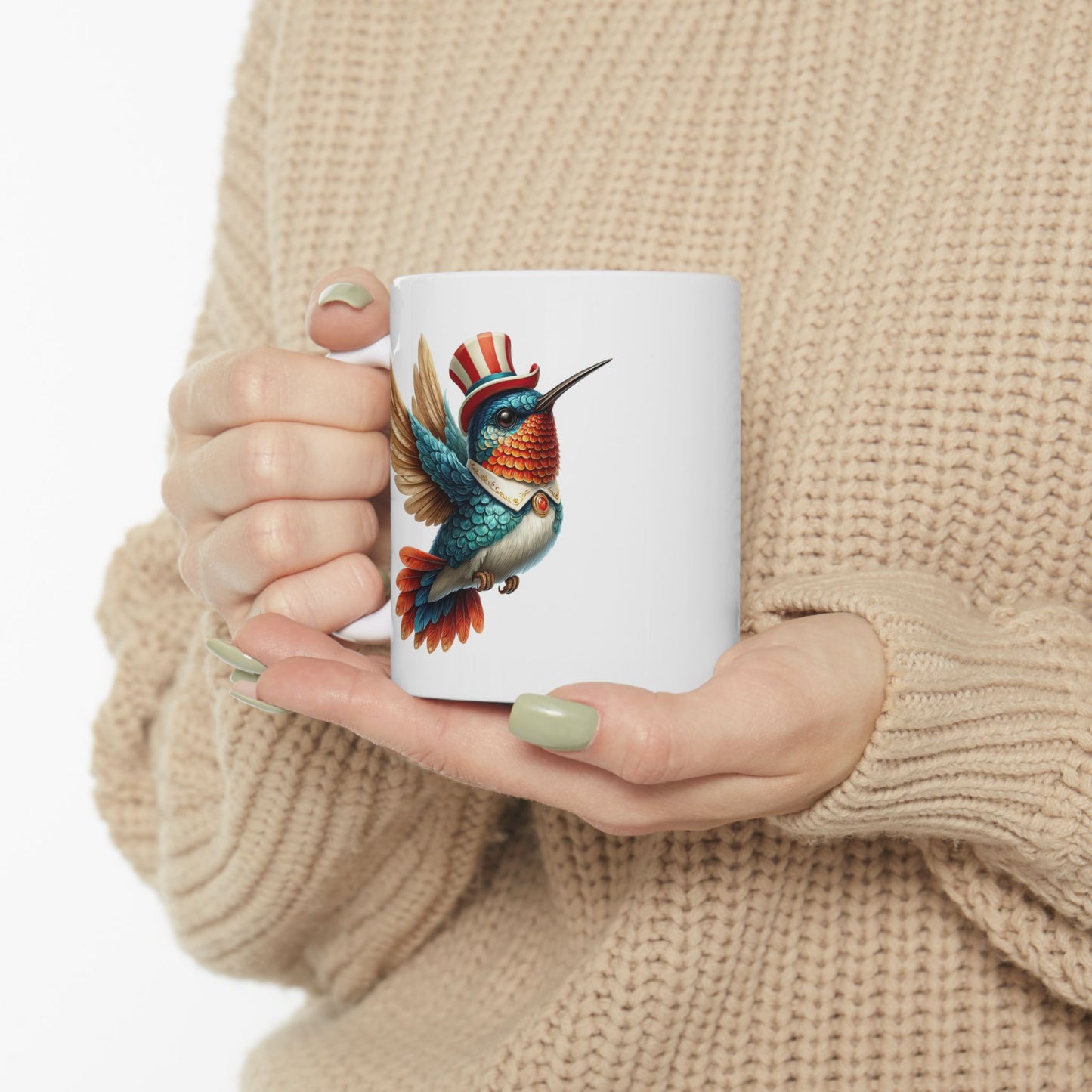 Patriotic Hummingbird Coffee Mug