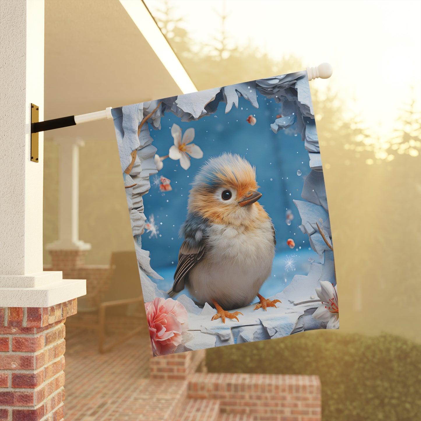 Cute Spring Baby Bird Garden Flag