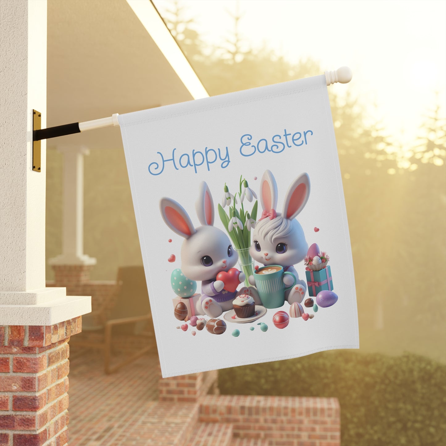 Sweet Little Easter Bunnies Garden Flag