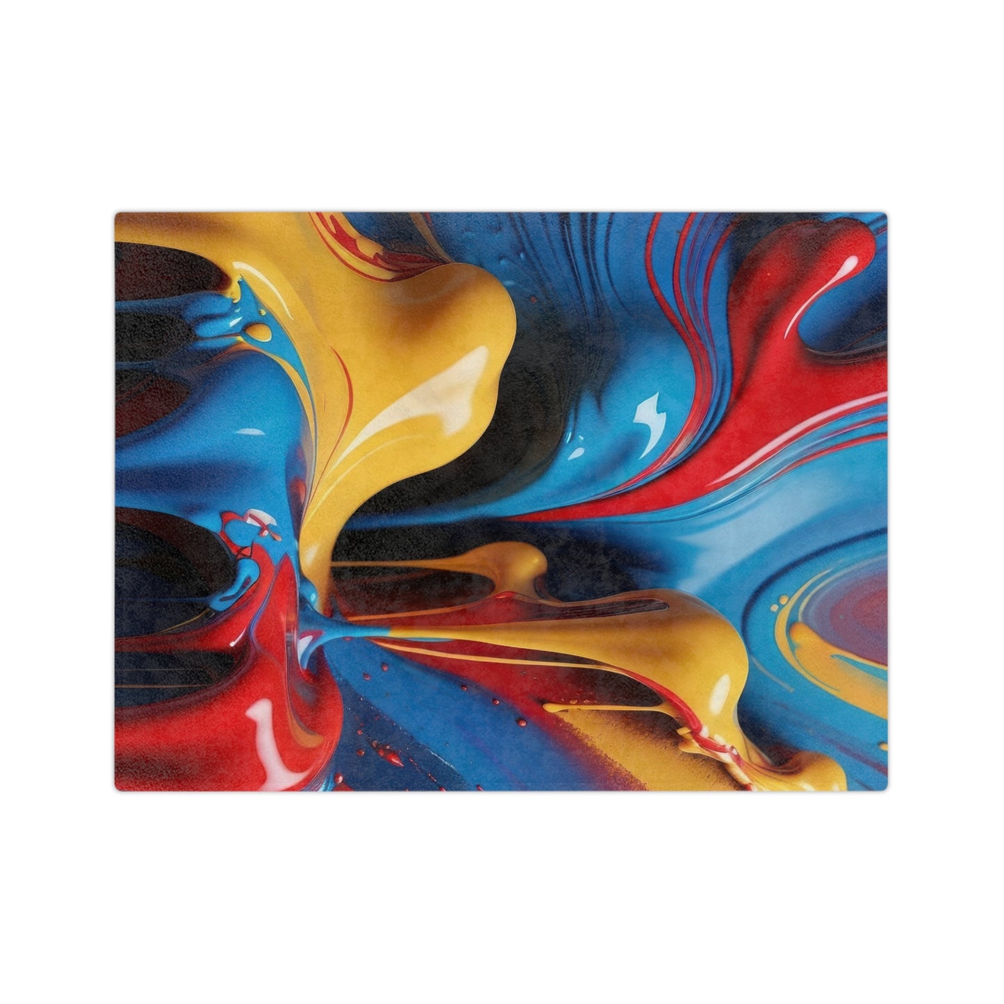 Vibrant Paint Drip Velveteen Blanket