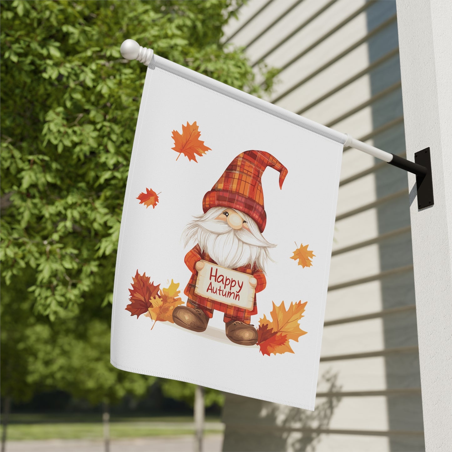Happy Autumn Gnome Garden Flag