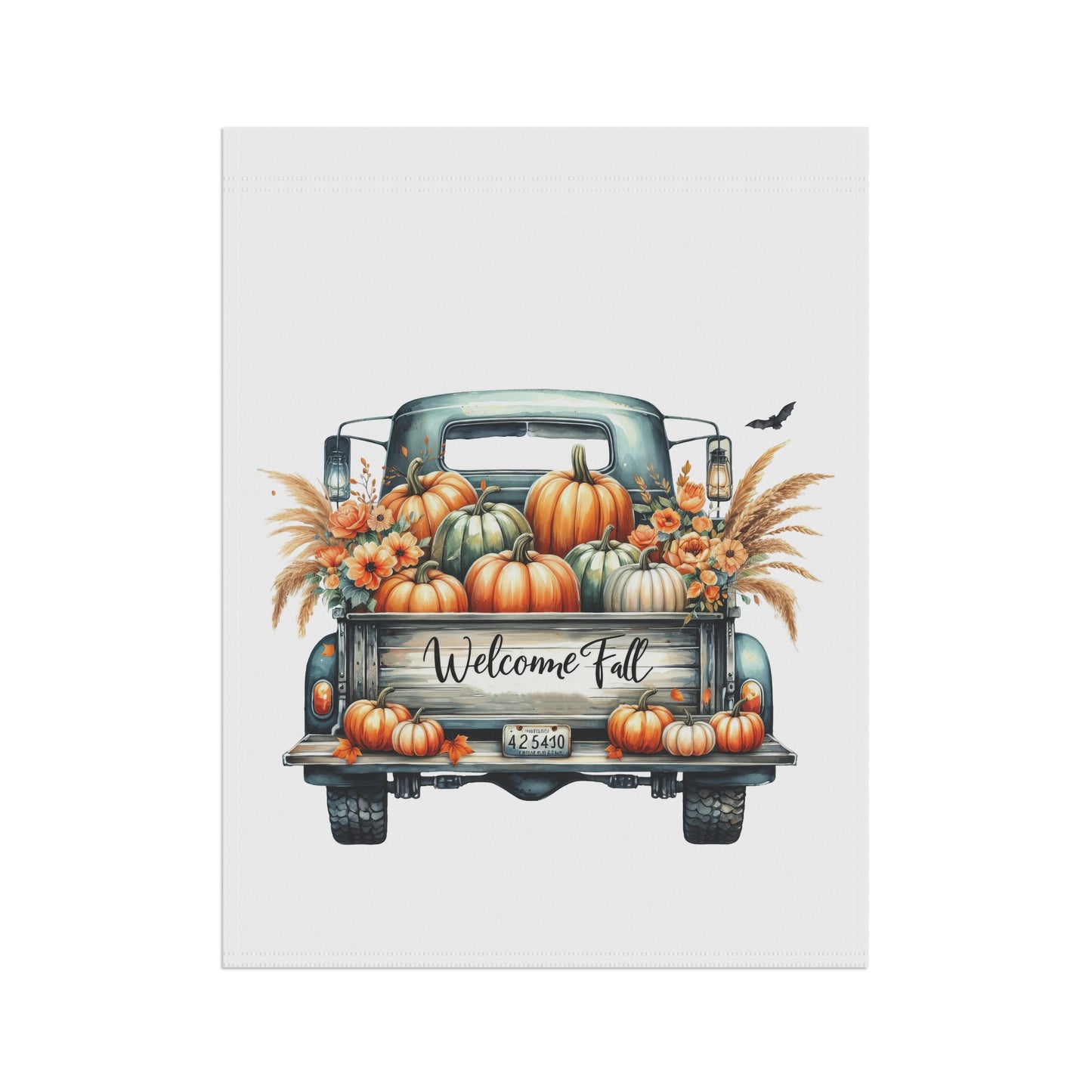 "Welcome Fall" Vintage Truck & Pumpkin Garden Flag