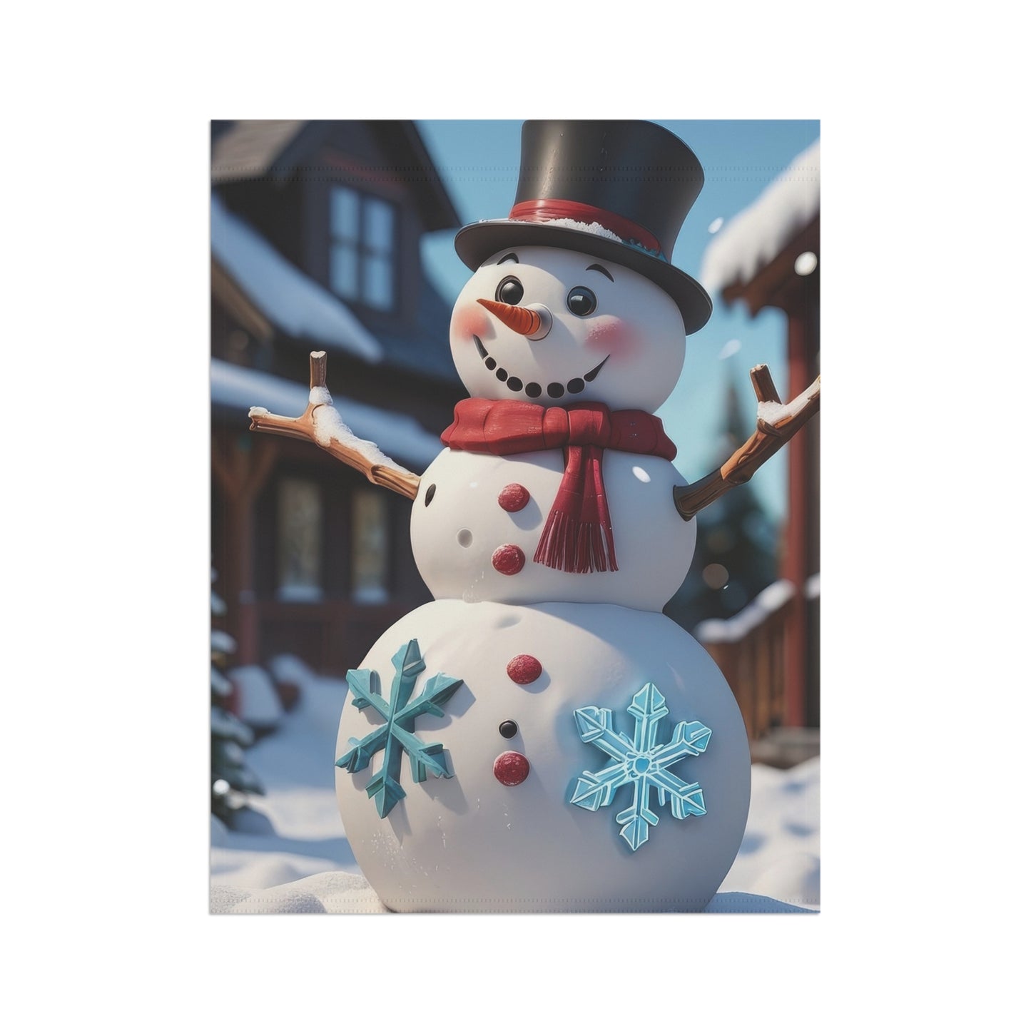 Classic Snowman Garden Flag