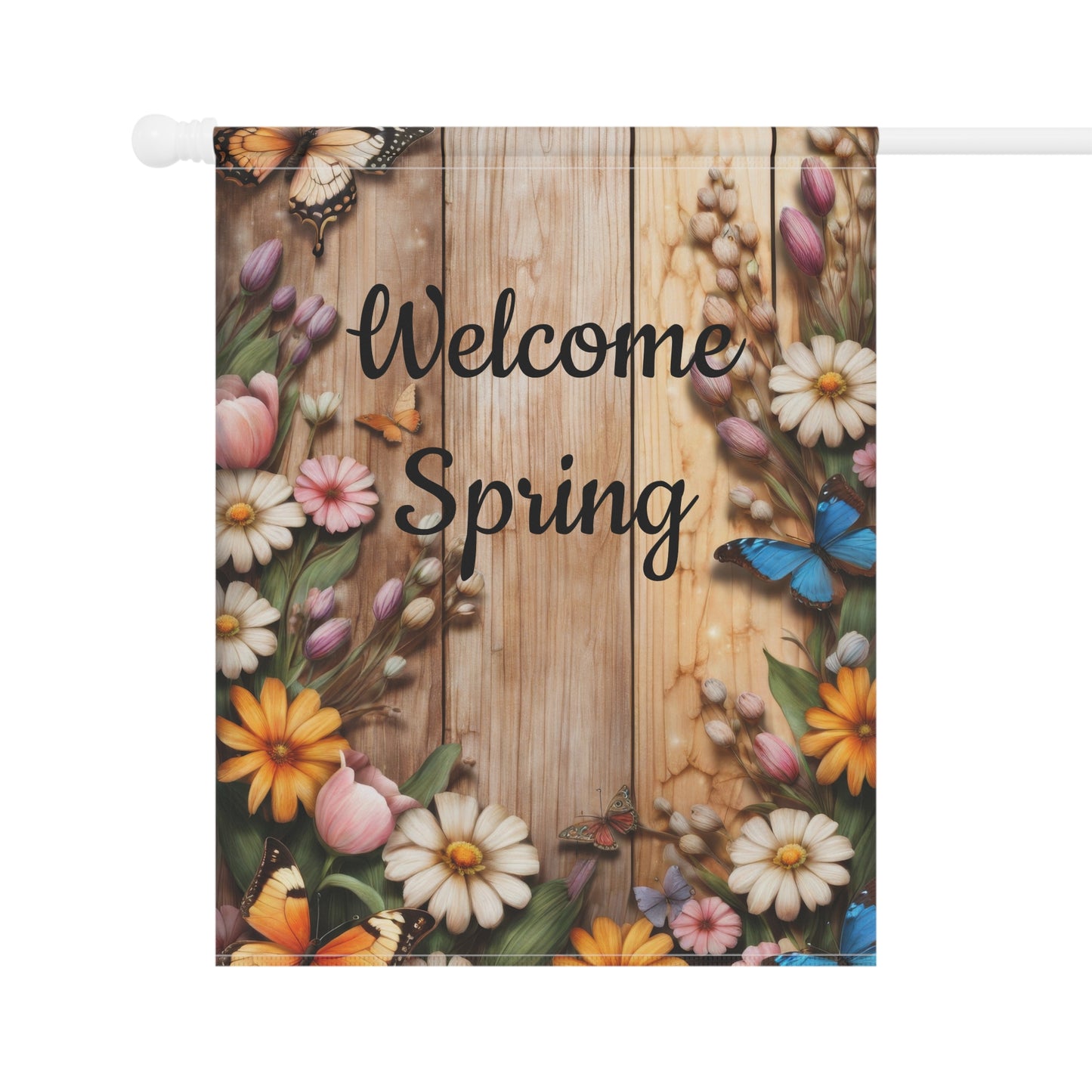 Welcome Spring Garden Flag