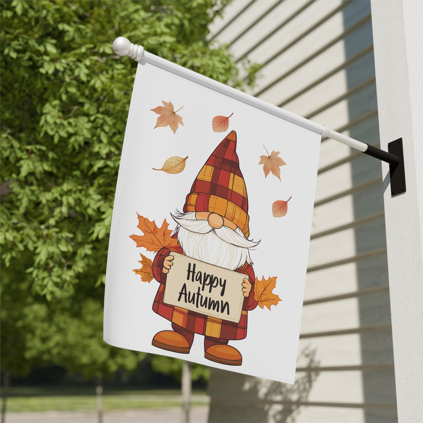 Happy Autumn Gnome Garden Flag