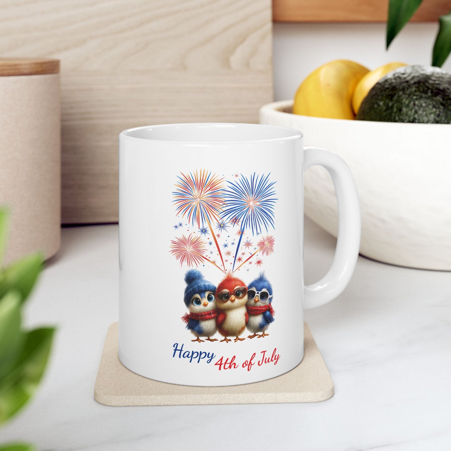 Adorable Patriotic Birds Coffee Mug