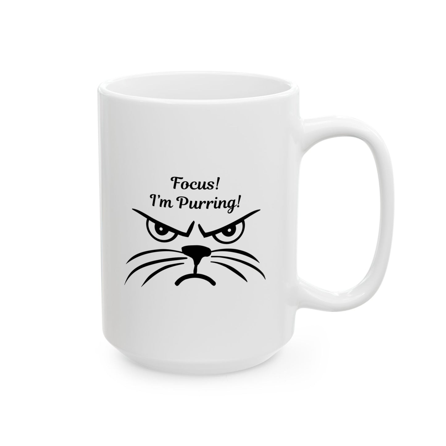Focus! I'm Purring!" Grumpy Cat Coffee Mug