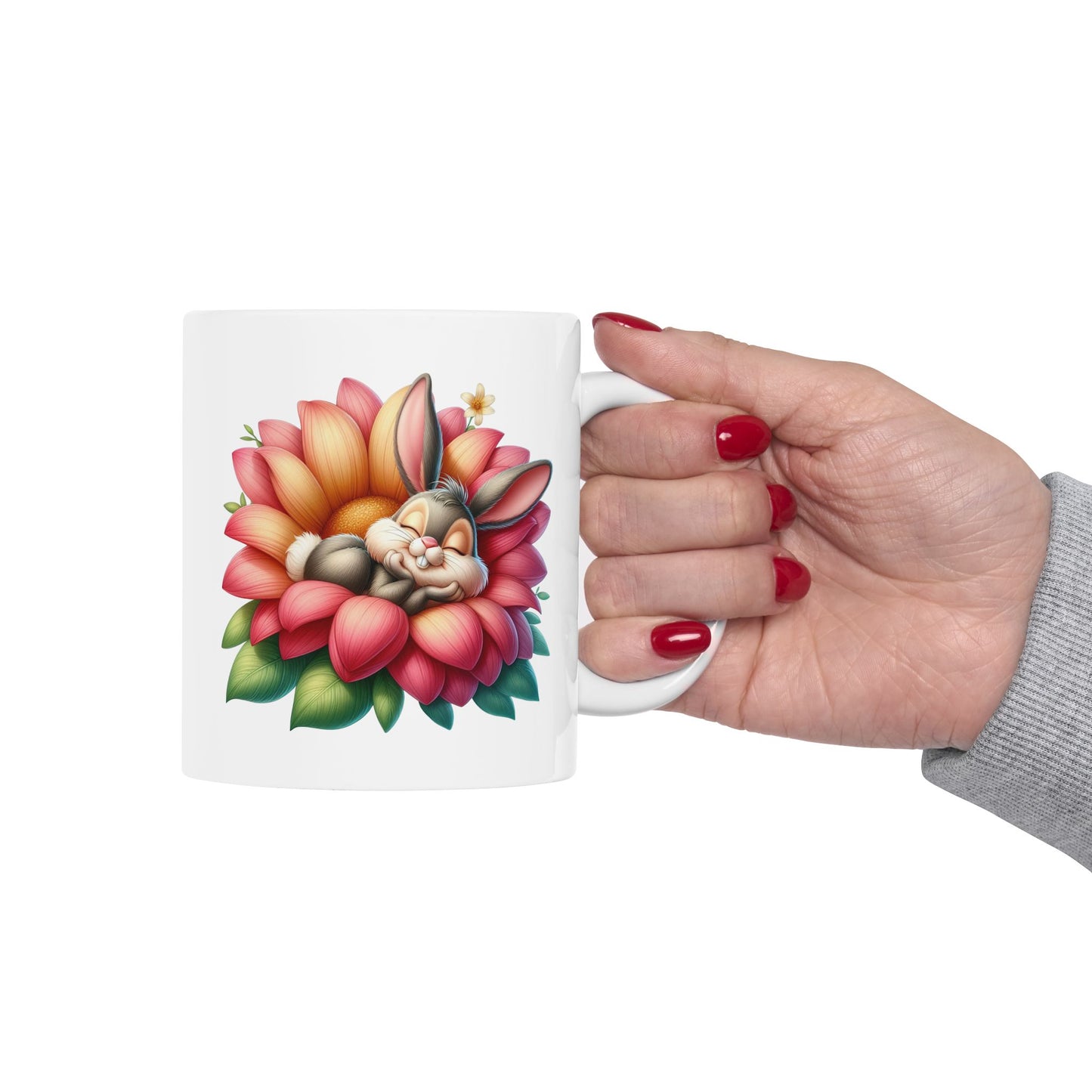 Peaceful Baby Rabbit Coffee Mug