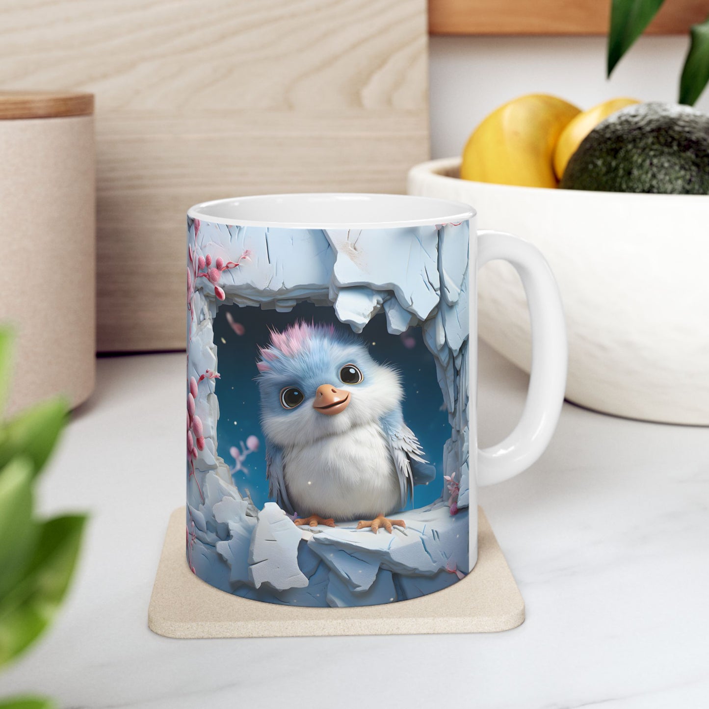 Adorable 3-D Baby Bird Coffee Mug