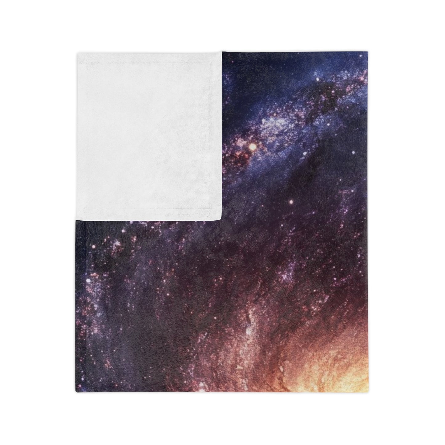 Cosmic Galaxy Swirl Velveteen Plush Blanket