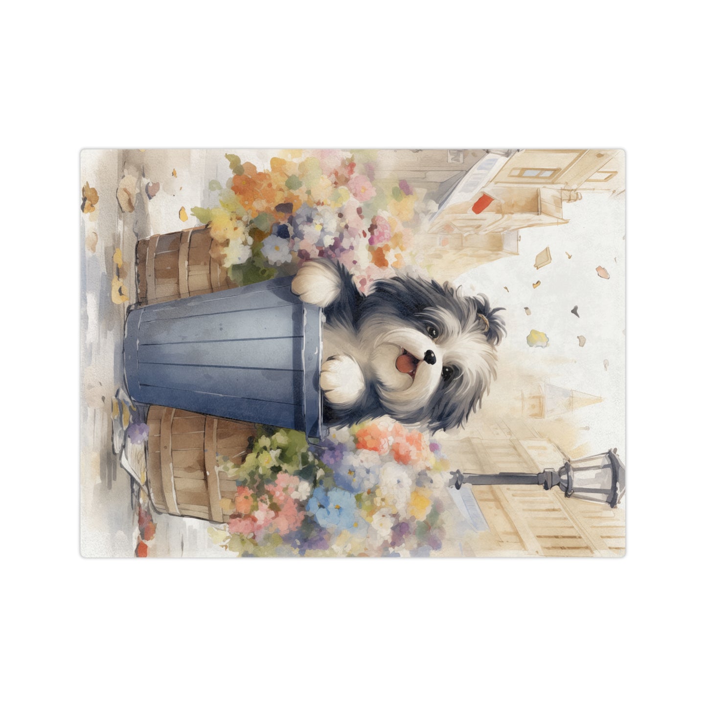 Cute Puppy in a Planter Lightweight Blanket