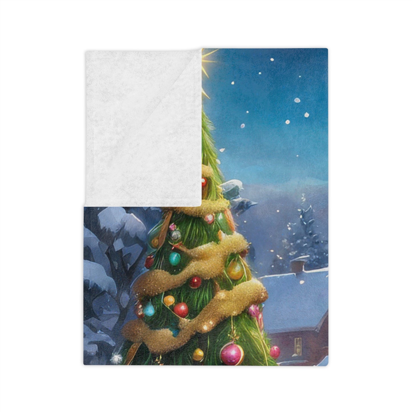Cozy Holiday Velveteen Plush Blanket