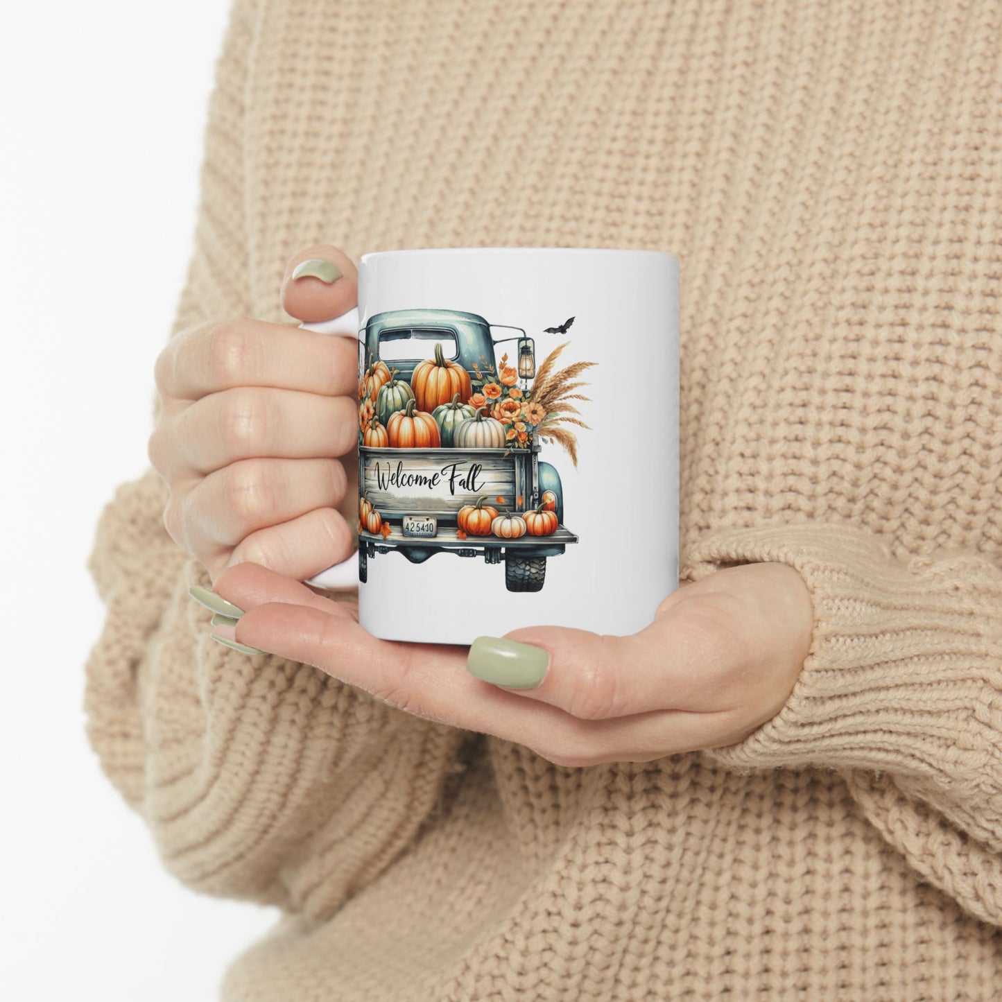 "Welcome Fall" Old Time Truck Coffee Mug