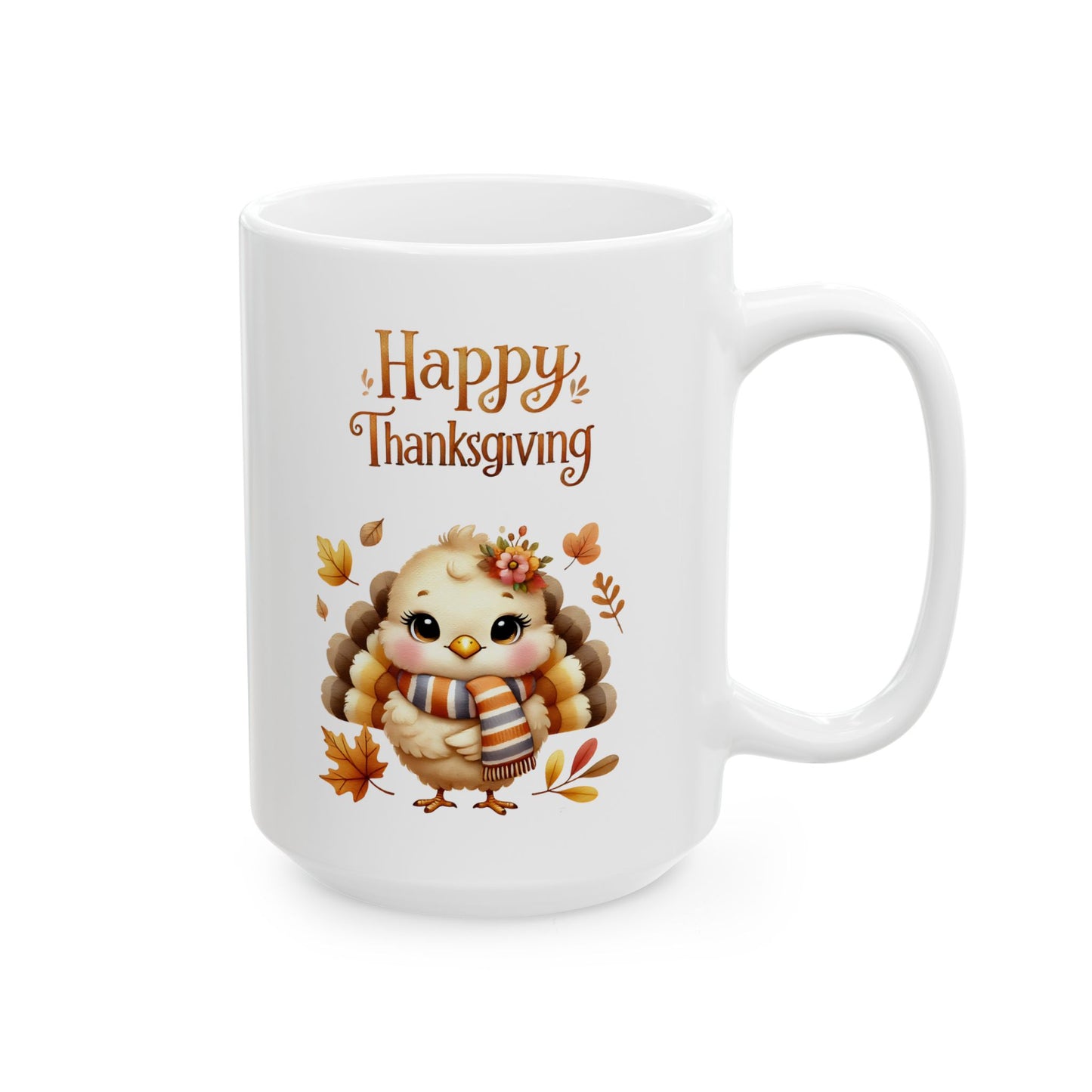 Thanksgiving Coffee Mug with Cute Baby Turkey Design